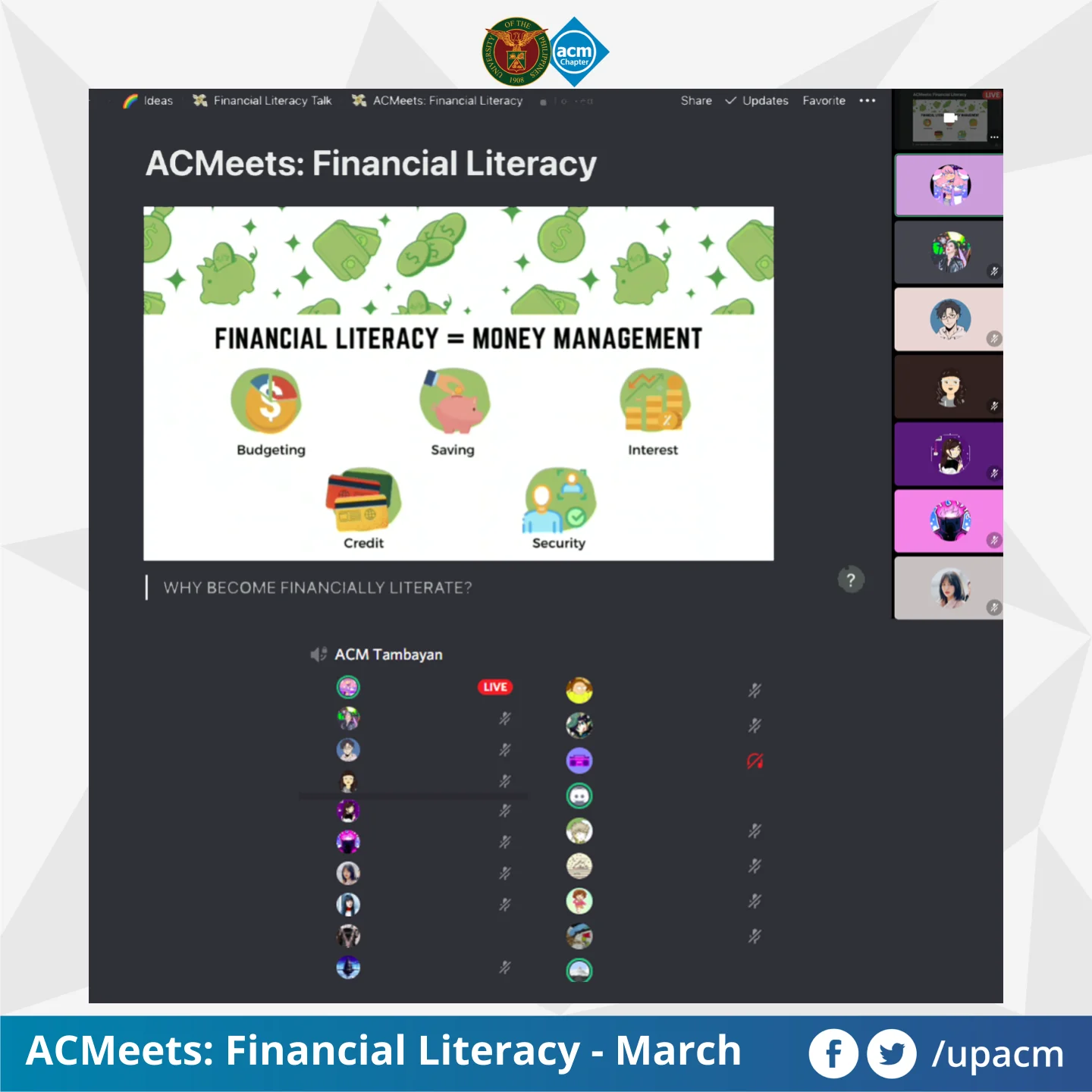ACMeets: Financial Literacy